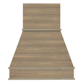 Akicon Custom Rustic Range Hood, Reclaimed Barn Wood Vent Hood with Insert Ventilator & Decorative Molding Trim, Craftsman B Series - AK-Wood hood-C-B